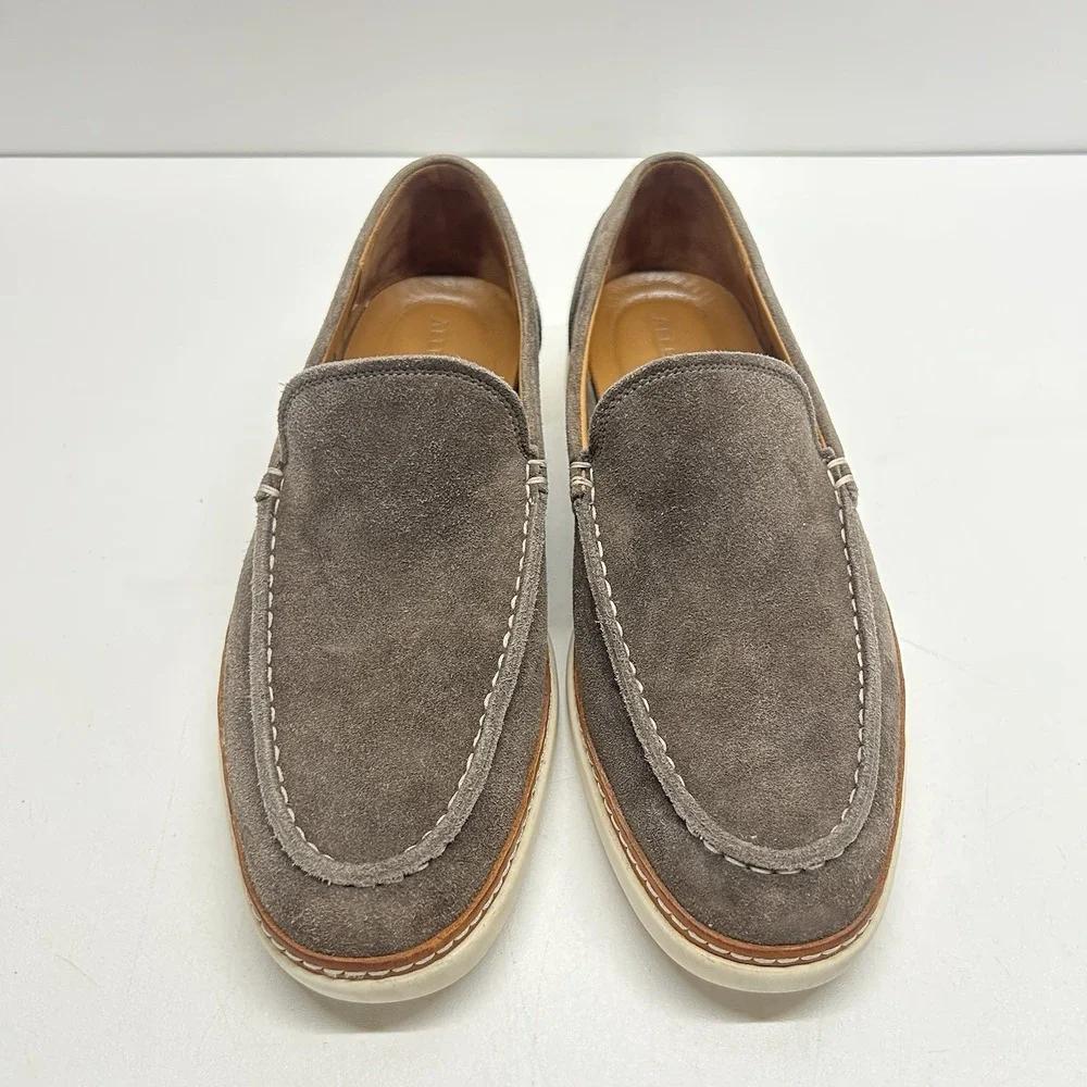 Allen Edmonds WILDER Suede Venetian Slip On Loafers 9.5 D Brown Dress Shoes‎